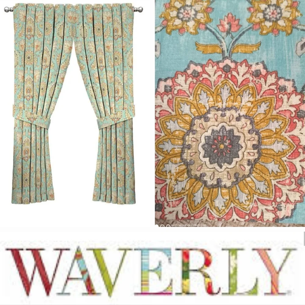 New 2 Waverly Clifton Hall Rod Pocket Panels. Size 52